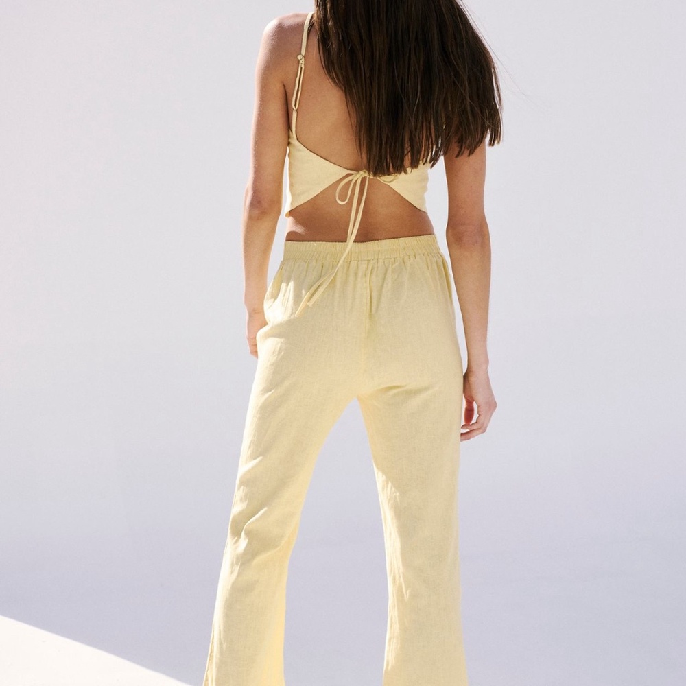 Free People Everything I Need Linen Pant Set